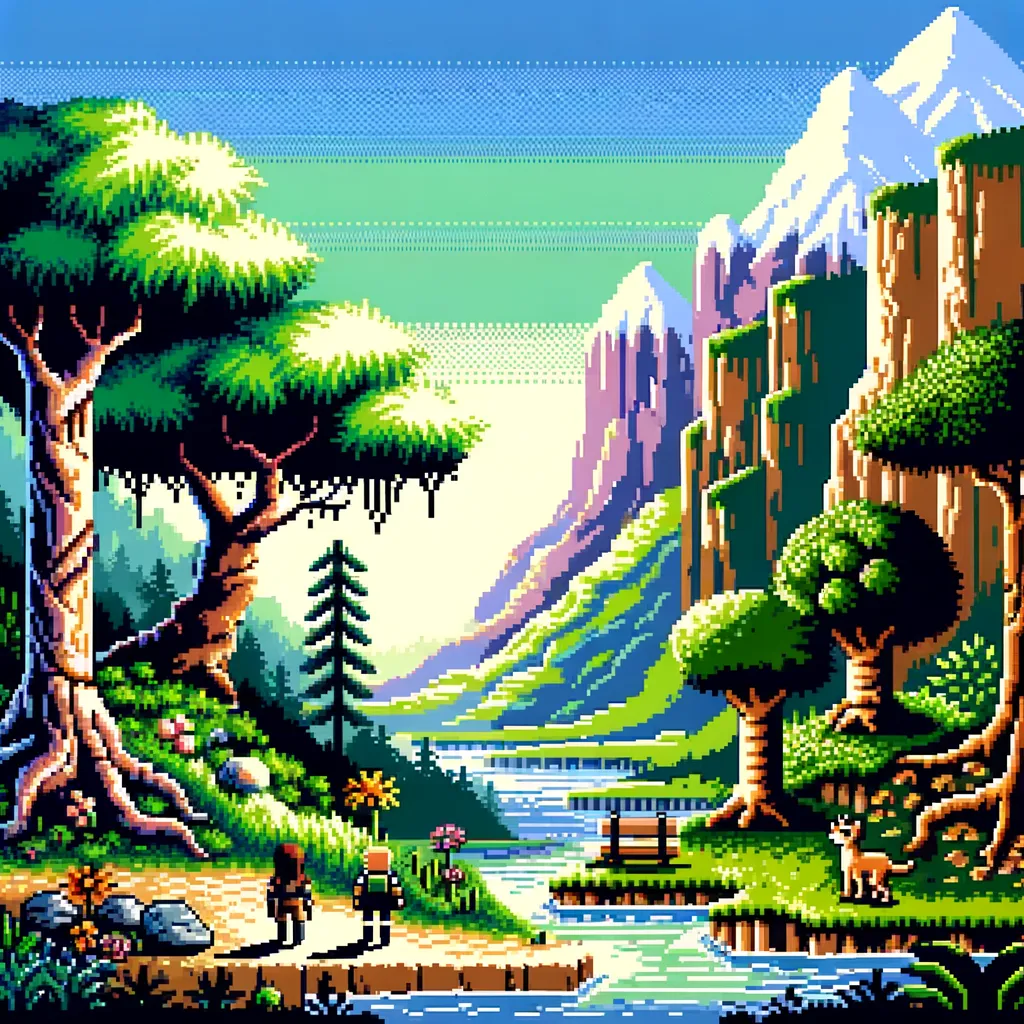 A Nostalgic Look at the First Generation of Video Games Featuring Nature | Journey Back in Time